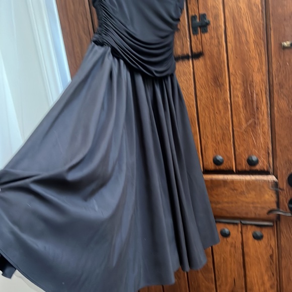 Max & Cleo Semi Formal Black Tulle Fit Flare Dress - Elegant Black Sleeveless - Picture 13 of 16